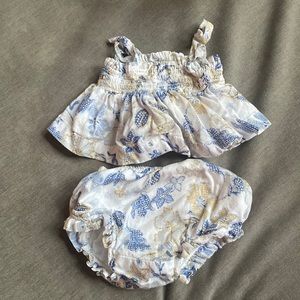 Baby Gap 0-3mo Smocked Set